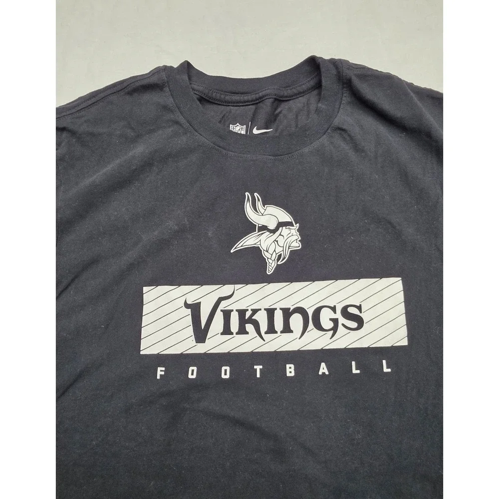 Nike Dri-fit Minnesota Vikings NFL Black T-shirt Size XL
